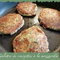 galettes de courgettes à la mozzarella