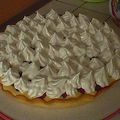 Tarte aux framboises meringuée