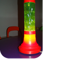 Lampe phare rouge à paillettes