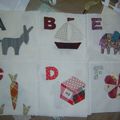 abécédaire en patchwork appliqué