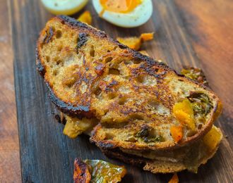 Grilled cheese kimchi cheddar