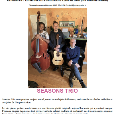 Report date Season Trio