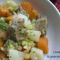 Fricassée de veau - navet - carotte