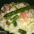 RISOTTO AUX CREVETTES ET ASPERGES VERTES