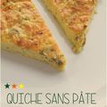 ..Quiche sans pâte et sans gluten, cheddar, oignon doux et olives vertes..