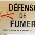 Déco ... PLAQUE plexi * Défense de Fumer 