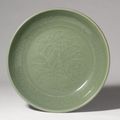 An Imperial Longquan celadon dish. Ming Dynasty, Yongle period.