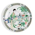 A famille verte 'Figural' dish, Kangxi period (1662-1722)