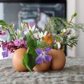 DIY déco de Pâques : les vases récup' en coquilles d'oeufs (sans support)