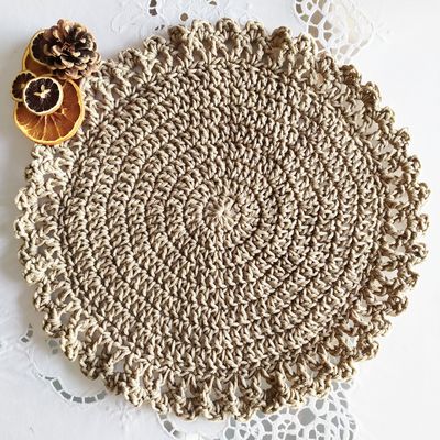 One-hour crochet project : Set de table chic & facile au Crochet (débutant)