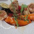 Hauts de cuisses de poulet au miel et légumes nouveaux