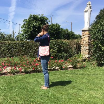 Sac Julie « Toile de Jouy » bordeaux