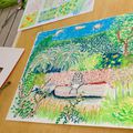 Atelier en plein air (Paysage. Pastel)