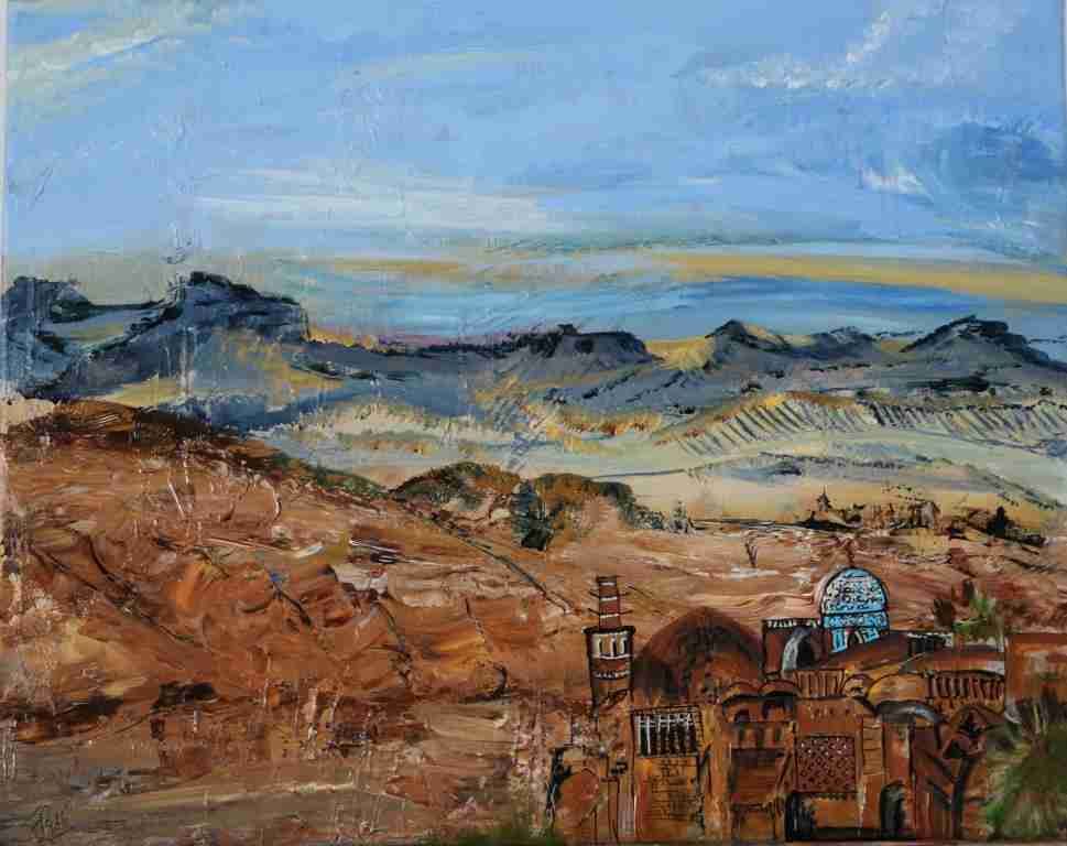 Découvertes iraniennes- acryl 2016- 40X50cm- (n°89 ND),