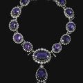 The 'Queen Amalia Parure'. Amethyst and diamond demi-parure, mid-19th century