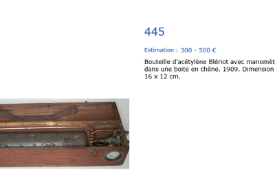 BOUTEILLE D'ACETYLENE .