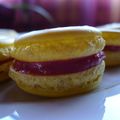 Macarons Citron/framboise curd.