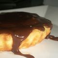 Tartelettes au chocolat au lait et nougat .....à la ganache débordante