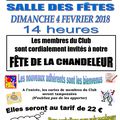 FETE DE LA CHANDELEUR DU CLUB DE L'AMITIE