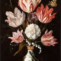 Balthasar Van der Ast, A Still life with Tulips in a ceramic Vase, Utrecht, 1625