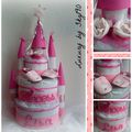 Château de couches princesse #cadeau de naissance #babyshower #castle