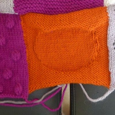 Plaid "Mon Atelier Tricot" : Carrés 6 à 10