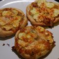 Recette de mini pizza au deux fromages
