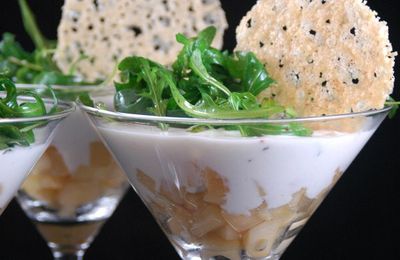 Verrine de mousse au chèvre