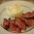 Standing Rib Roast Beef with celery root (celeriac) puree, Côte de Boeuf et Purée de Céleri