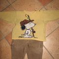 VENDU Pull et pantalon velours Snoopy 12 mois