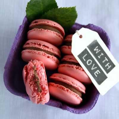 Macarons à la ganache au chocolat au lait