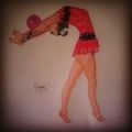 Dessin gymnaste rythmique 2