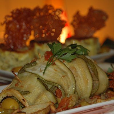 Papillotes d'escalopes de dinde aux courgettes