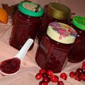 chutney aux fraises et canneberges (airelles)