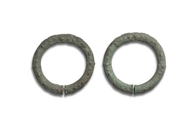 A pair of bronze bangles, Probably Vietnam, 1st century or later