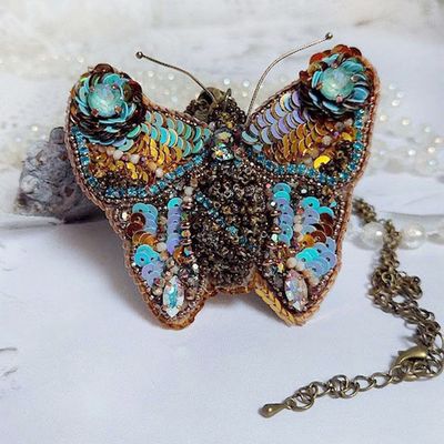 Pendentif Papillon Sauvage Ombré