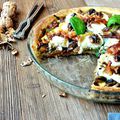 Tarte d'Automne: Champignons, Chèvre, Bacon, Noix et Ail