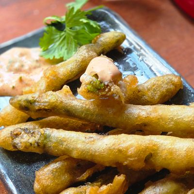 Tempura d'asperges vertes à la BRU