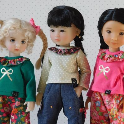 Patron Laurine ou Basiques "Jour-Nuit" - Le T-shirt à col volanté