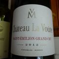 Saint Emilion : La Voûte 2012 et Troplong Mondot 2001