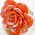 Bague en fimo "ROSE" 1