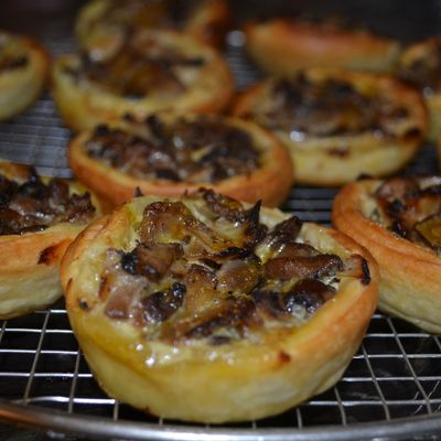 Mini tartes thon, curry, champignons