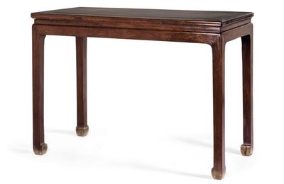 A huanghuali corner-leg table, tiaozhuo, Qing dynasty, 18th century