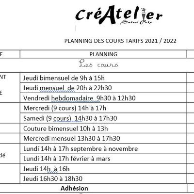Les activités de l'année 2021 2022