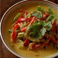 CURRY DE POIVRONS AU LAIT DE COCO & RIZ PARFUME
