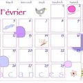 calendrier février