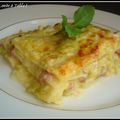 Lasagnes aux courgettes , féta et  bacon