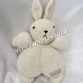 Doudou Peluche Lapin Eponge Blanc Cassé Nounours 27 cm (2)