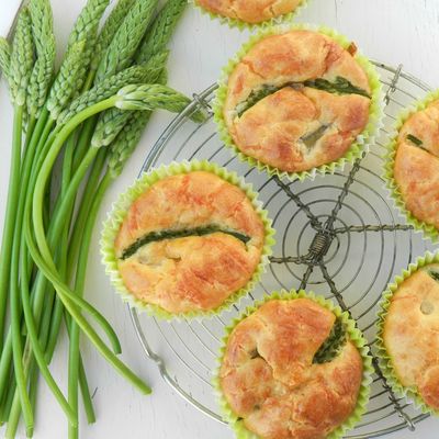 Muffins aux asperges {des bois et des jardins} et fromage de chèvre