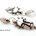 BO507 - Boucles d'oreilles masque africain en argent plaqué